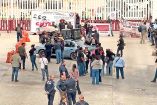 Integrantes de la CNTE, durante protesta en baja California.