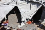 Un ataque contra el campamento de desplazados de Jawazat dejó siete muertos, según la defensa civil de Gaza.