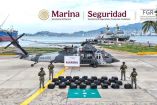 La Secretaría de Marina aseguró 29 bultos con aproximadamente 1.36 toneladas de cocaína