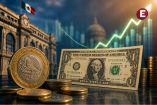 Imagen editorial sobre la apreciación del peso mexicano frente al dólar, impulsada por la desaceleración de la inflación en México y expectativas de estabilidad en la tasa de interés de Banxico.