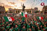 Multitud de aficionados de la Selección Mexicana celebrando el Mundial 2026 en la glorieta de La Minerva en Guadalajara, Jalisco.