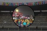Payaso de Rodeo afuera del Estadio Ciudad de México.