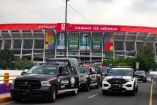 Patrullaje por elementos de la Policía capitalina en la periferia del Estadio CDMX.