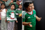 Santi recibió una camiseta de la Selección Mexicana.