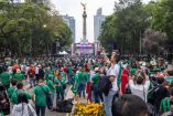 Cientos de aficionados se dieron cita en el Ángel de la Independencia