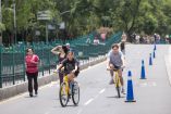 Los capitalinos pudieron disfrutar de un domingo soleado durante la ruta del paseo ciclista en avenida Reforma, esto tras varios días lluviosos en la capital.