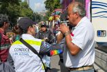 Hay pruebas de alcoholemia a los conductores de los automotores que acompañan la movilización.