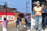 Policías custodian a un delincuente en Chimalhuacán.