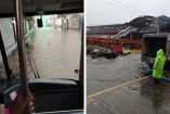 Para las 20:00 horas, ya se habían reportado inundaciones en Insurgentes Sur y Norte y en el Paradero de Indios Verdes