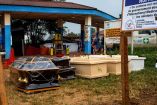 Féretros con personas que han muerto por ébola en el Congo.