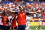 Mikel Merino celebra el gol de la clasificación de España para las Semifinales del Mundial 2026.