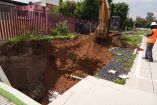 En coordinación con la Secretaría de Gestión Integral de Riesgos y Protección Civil se aseguró la zona ubicada en el Deportivo Gertrudis Sánchez y se mantiene el acordonamiento en el sitio.