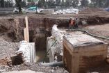 Actualmente se construye una lumbrera de seis metros de profundidad, que permitirá introducir la tuneladora encargada de perforar por debajo de Zaragoza