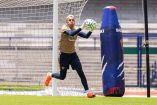 Keylor, durante el entrenamiento en el Olímpico Universitario.