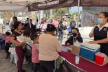 Valeria Cruz organizó en febrero una campaña de vacunación contra el sarampión en Iztapalapa, pero los módulos tenían su nombre.