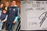 Un niño argentino hizo firmar un contrato falso a Lionel Scaloni
