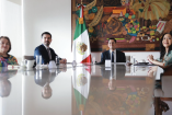 El canciller Roberto Velasco y el embajador Esteban Moctezuma abordaron la ruta de ratificación del Acuerdo Global Modernizado entre México y la Unión Europea.