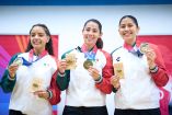 Medalla de oro en ráquetbol por equipos femenil.