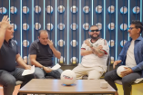 Cuauhtémoc blanco en su podcast semanal junto con Germán Villa e Isaac Terrazas, exfutbolistas.