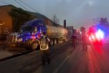 Así quedó el tráiler tras el choque