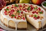 Cremoso cheesecake de nogada para aprovechar la temporada de nuez de Castilla