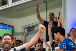Erik Lamela celebró desde un palco del Estadio BBVA la goleada 6-1 de Rayados sobre Juárez, después de haber aparecido en la banca durante las primeras jornadas del Apertura 2026.