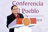 Rosa Icela Rodríguez encabezó ayer la conferencia de prensa en Palacio Nacional en sustitución de la presidenta Sheinbaum.