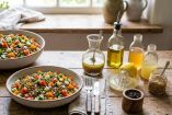 Ensalada de lentejas con vinagreta de aceite de oliva