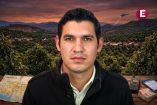Fotografía de Luis Enrique Barragán Chávez, alias "El R-5", líder criminal del Cártel de Los Reyes, frente a una plantación de aguacate y un operativo de seguridad en Michoacán.