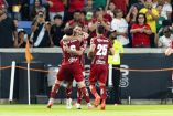 Festejan los Diablos Rojos el pase a la final de la Leagues Cup.