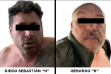 Diego Sebastián "N" y Gerardo "N", acusados del multihomicidio del tecladista de Camilo Séptimo, su familia y una empleada, fueron trasladados a la FAE en Toluca.