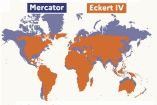 La proyección de Mercator, creada en el siglo XVI, distorsiona el tamaño real de los continentes.