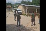 pobladores y guardia nacional