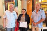Evelyn Sánchez, diputada local, participa en una reunión con integrantes de la Agrupación Política de Baja California y presenta propuestas sobre pueblos indígenas.
