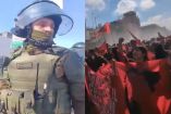 Jóvenes participan en las marchas por el 53 aniversario del golpe de Pinochet.