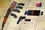 Cartuchos y portación de armas de fuego aseguradas a “El Flaco”