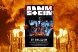 Portada de Rammstein Live in Mexico City con el póster de la película y la pirotecnia del concierto de la banda en México.