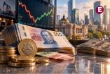 Peso mexicano y billetes de 500 pesos frente a dólares y gráficas financieras tras la decisión de Banxico