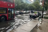 La lluvia dejó encharcamientos en Reforma