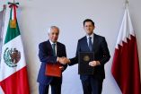 El secretario de Relaciones Exteriores, Roberto Velasco, recibió este jueves al ministro de Estado para Asuntos Exteriores de Qatar, Sultan bin Saad Al-Muraikhi.