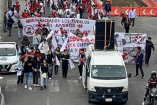 El contingente salió del entronque de la carretera federal con el libramiento a Cuautla.