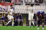 Mikel Merino celebra el segundo tanto de su autoría para darle la vuelta al partido en Croacia y extender a 42 partidos la racha invicta de España.