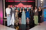 Elenco durante la presentación a prensa de la serie de nueva serie de la plataforma ViX “Timbiriche”, producción de Televisa Univision.
