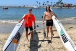 Los surfistas australianos Jake y Callum Robinson y del estadounidense Jack Carter Rhoad