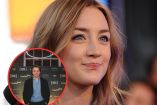 Saoirse Ronan aparece en primer plano con cabello rubio y un recuadro circular muestra a Jack Lowden con saco negro y camisa azul.