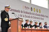 El almirante Raymundo Pedro Morales Ángeles encabezó la graduación de 196 nuevos profesionales de la sanidad naval
