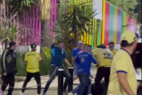 Agresores americanistas golpean a un aficionado afuera del estadio Banorte