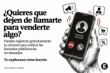 Ilustración de una mano sosteniendo un teléfono con una llamada entrante y símbolos de publicidad comercial. La imagen presenta los registros gratuitos para reducir llamadas no deseadas.