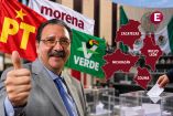 Reginaldo Sandoval, coordinador del PT en la Cámara de Diputados, en una composición editorial sobre las diferencias con Morena por las candidaturas a las gubernaturas de 2027.