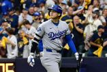 Ohtani con el uniforme de Dodgers.